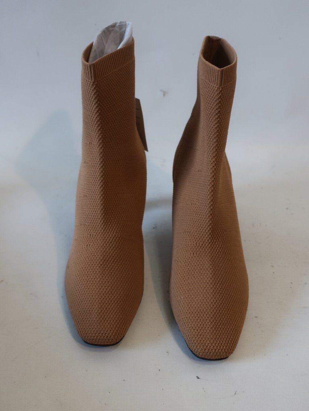 Womens Sanctuary Splendor Bistro Camel Brown Pull-On Knit Ankle Booties 9